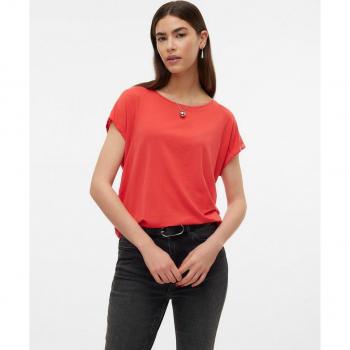 Vero Moda Women's Ava Plain Round Neck Cap Sleeve T-Shirt