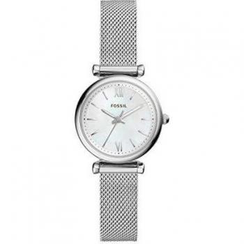 Reloj para mujer FOSSIL Carlie Mini, tamaño de caja de 28 mm, movimiento de cuarzo, correa de acero inoxidable