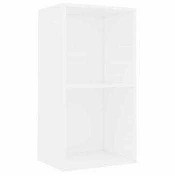 vidaXL White Engineered Wood 2-Tier Book Cabinet 40x30x76.5 cm