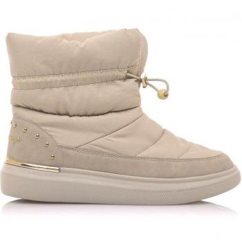 Botines Mariamare Varese 63337 para Mujer en Tejido Acolchado Beige con Cierre Ajustable