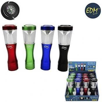 MINI FAROL LED 1W CON LED EMERGENCIA ROJO Y BRUJULA
