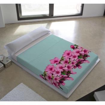 Devota & Lomba 43287 - Juego de sábanas compuesto por encimera, 230 x 270 cm, bajera, 150 x 190/200 cm, 2 fundas para almohada, 45 x 110 cm, diseño flor almendro