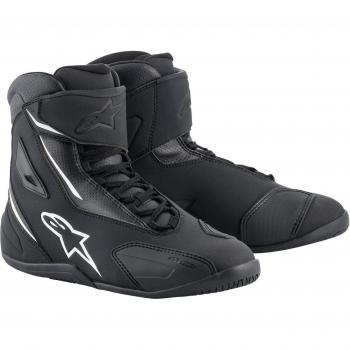 Zapatillas Alpinestars Fastback-2 de Microfibra con Acabado de Goma Nubuck para Motocicleta Unisex Adulto, Negro Blanco Amarillo Fluorescente, Talla 42 EU