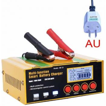 Cargador de batería de coche 12V/24V 220W de alta potencia para baterías secas y mantenimiento libre