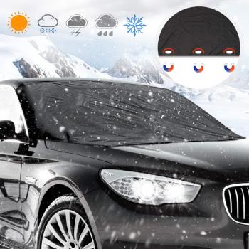 isimsus Parabrisas Cubierta de Protección, Doble Lados Protector de Parabrisas de Coche Magnético Parabrisas Anticongelación Hielo Frost Shield Parabrisas Cubierta de Nieve, Hielo, UV