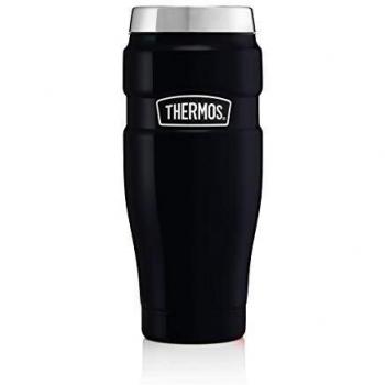 Taza Térmica Aislada Thermos Stainless King, 0.47L, Acero Inoxidable, Color Azul, Doble Pared, 100% Hermética
