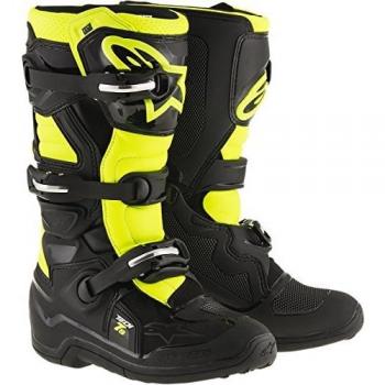 Alpinestars Youth Tech 7S Motocross Boots - Black Yellow Size 34