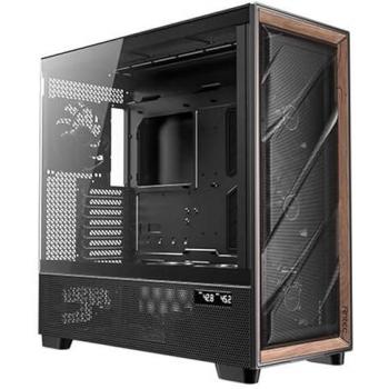Caja de PC Antec Flux Pro Full Tower E-ATX/ATX/mATX/mITX con Vidrio Templado Negro/Madera y 6 Ventiladores Preinstalados