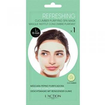 L'Action Paris Cucumber Purifying Sheet Mask - Hydrating and Soothing for Tired Skin, 16g