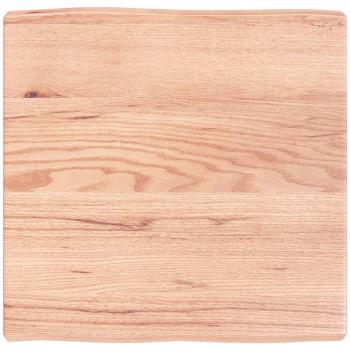 Tabla superior de mesa de roble sin tratar 60x60x(2-6) cm marrón claro con borde natural