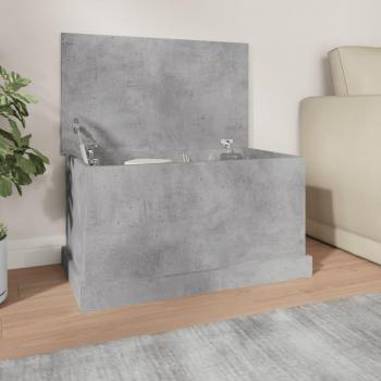 Contenedor de almacenamiento de hormigón gris 70x40x38 cm con estructura de madera multicapa
