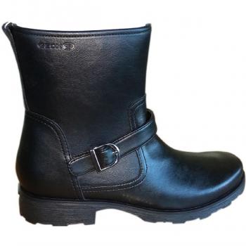 Scarpe Kids Stivali GEOX J Olivia in Pelle nera J84A5B-000BC-C9999