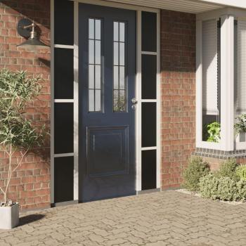 Películas de Acristalamiento Estático Negro PVC - 5 Piezas, láminas esmeriladas para ventanas, adhesivo estático, diseño moderno, fácil instalación, ideal para privacidad y decoración
