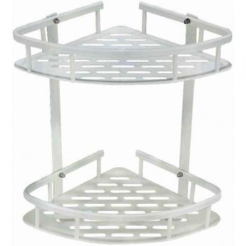 GERUIKE Estante Ducha Rinconera Ducha Estanteria Baño Cesta de Ducha Estante de almacenaje baño y Cocina Bandeja de Ducha Rectangular Adhesiva con 2 Ganchos Aluminio Clavos sin Taladro Negro