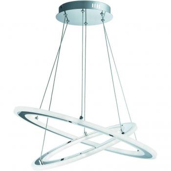 Plafón LED integrado Solexa Chrome 2 bombillas 120cm, acabado en cromo, diseño moderno, iluminación eficiente y de bajo consumo, dimensiones de 120 cm, incluye dos bombillas LED integradas