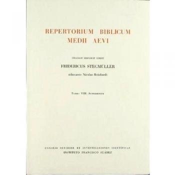 Repertorium biblicum Medii Aevi. Tomus VIII. Supplementum