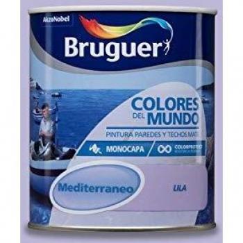 Bruguer Colores del Mundo Pintura para paredes monocapa Mediterráneo Lila 750 ml