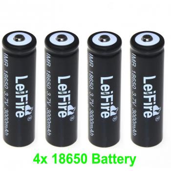 4x 18650 3000mah 3.7V Li-ion Batería recargable for Ultrafire Trustfire LED Flashlight Torch