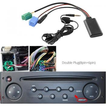 Adaptador Bluetooth 5.0 para Coche Renault 2005 con Cable Aux y Micrófono Manos Libres