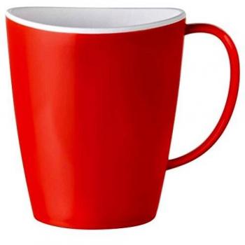 BigBuy Home Gondol Aura Taza, 0,33 L, Rojo, 24 Piezas