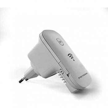 Metronic 495437 - Repetidor WiFi, Amplificador WiFi Largo Alcance hasta 300Mbps, 2.4GHz, Extensor WiFi con repetidor / Ap / WPS, Extensor señal WiFi, Compatible routers y Fibra, 2 Puertos Ethernet
