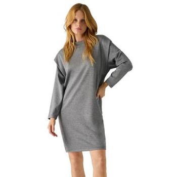 Ysabel Mora - Vestido liso manga larga gris