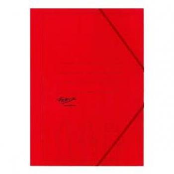 Carpeta con Gomas Fabrisa - Cartón Barnizado - Solapas Internas - Tamaño Folio - 450g/m² - Color Rojo