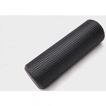 Eva rodillo de espuma para masaje muscular, alivio del dolor & Pilates, negro, 15x45cm