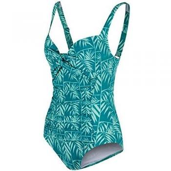 Regatta Sakari Traje de baño, Mujer, Verde a Rayas, Talla 12
