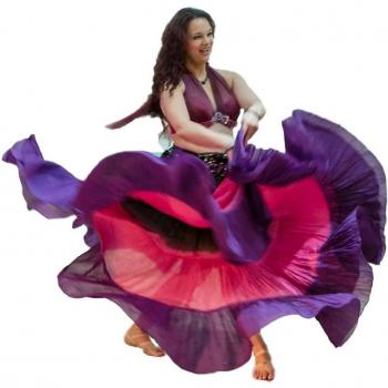 3 Color 25 Yarda yardas Tribal Gitana algodón danza del vientre Danza Falda ATS 09