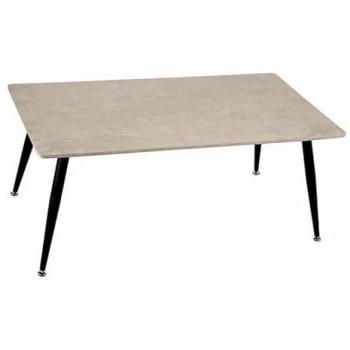 Mesa de Centro Gift Decor Negro Blanco Piedra Metal Melamina DM 60 x 45 x 110 cm