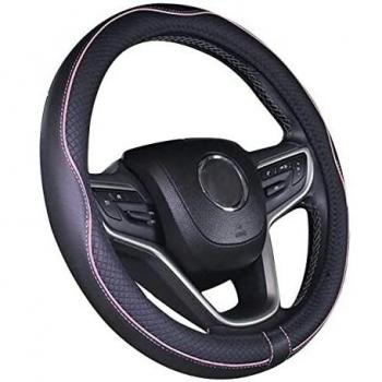 ISTN Cubierta de Volante de Cuero de Microfibra 38 cm para la mayoría de los Autos