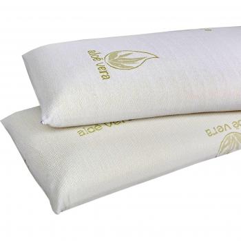 Tresfan Textil AV135 - Almohada viscoelástica, aloe vera, 135 cm, color blanco
