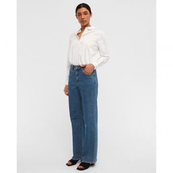 Jean dad amplio de algodón - Azul medio desgastado - XS femenino