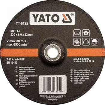 Yato YT-6126 - Disco para metal 125 x 8 x 22 2 mm Yato