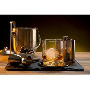 Petaca de Acero Inoxidable BarCraft, 170 ml, Caja Regalo, 9.5 x 2 x 11 cm