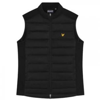 Lyle & Scott Men's Black Wadded Golf Gilet Vest - Extra Small