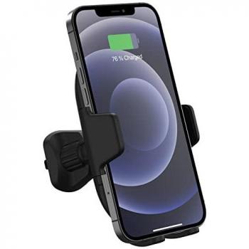 Cargador Inalámbrico para Coche Ansmann WiLine 15 - Inducción Qi con Soporte para Rejilla de Ventilación y Carga Rápida