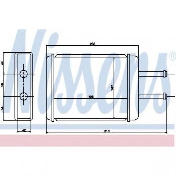 Radiador de calefacción Nissens 77506 - Permutador de calor interior para calefacción del habitáculo