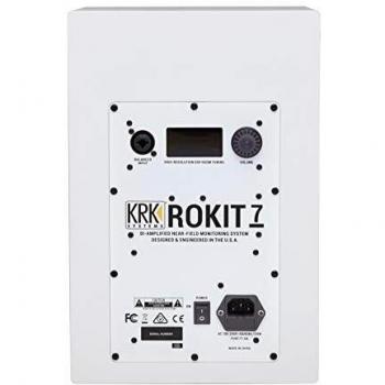 KRK RP7 Rokit 7 G4 Professional Bi-Amp 7 Powered Studio Monitor, White Noise