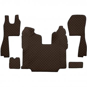 Alfombra moldeada F-CORE FL10 BROWN, alfombrilla de diseño moderno, color marrón, material duradero y fácil de limpiar, ideal para interiores