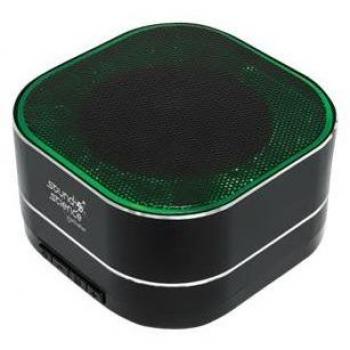 Altavoz Bluetooth LED Metálico Manhattan 3W, Portátil, Con Micrófono, Radio FM y Slot MicroSD - Negro