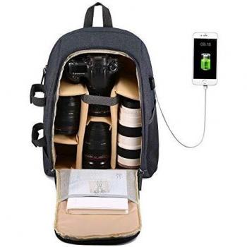 Selighting Mochila Cámara Réflex Profesional y Impermeable Bolsa Fotográfica para Cámaras Réflex Trípode Canon Nikon Sony Pentax Drone Ordenador Portátil de 15.6'' y Acceserios