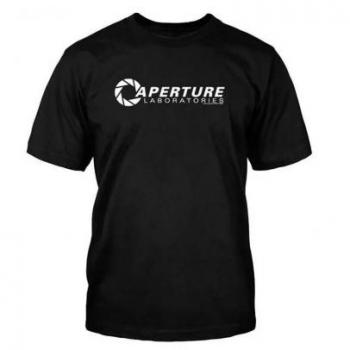 Camiseta Negra Aperture Labs Talla S