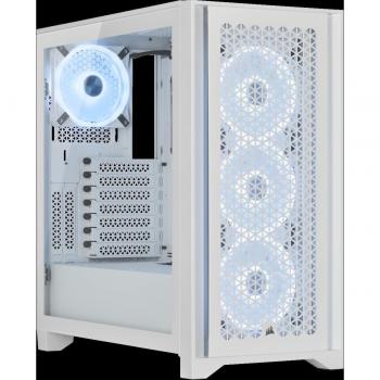Corsair iCUE 4000D RGB White Mid Tower Case with Airflow and Tempered Glass