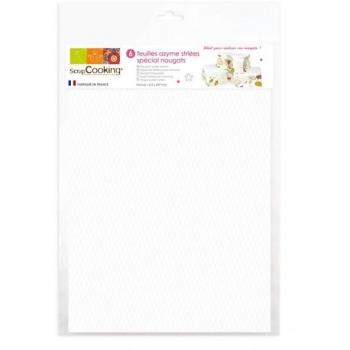 Set de 6 hojas de papel de arroz para nougat Scrapcooking
