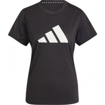 Adidas Women's Train Essentials Big Performance Logo Short Sleeve Fitness T-shirt - Black