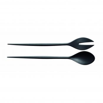 Normann Copenhagen Cubiertos para Servir Ensalada Krenit, melamina, Negro, Estándar