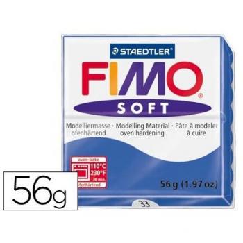 Pasta de modelar blanda Fimo Soft 57g color azul brillante Staedtler