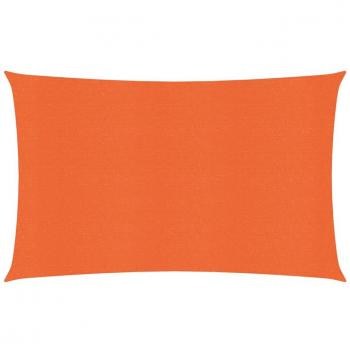 Toldo de vela HDPE naranja 160 g/m² 2x4 m